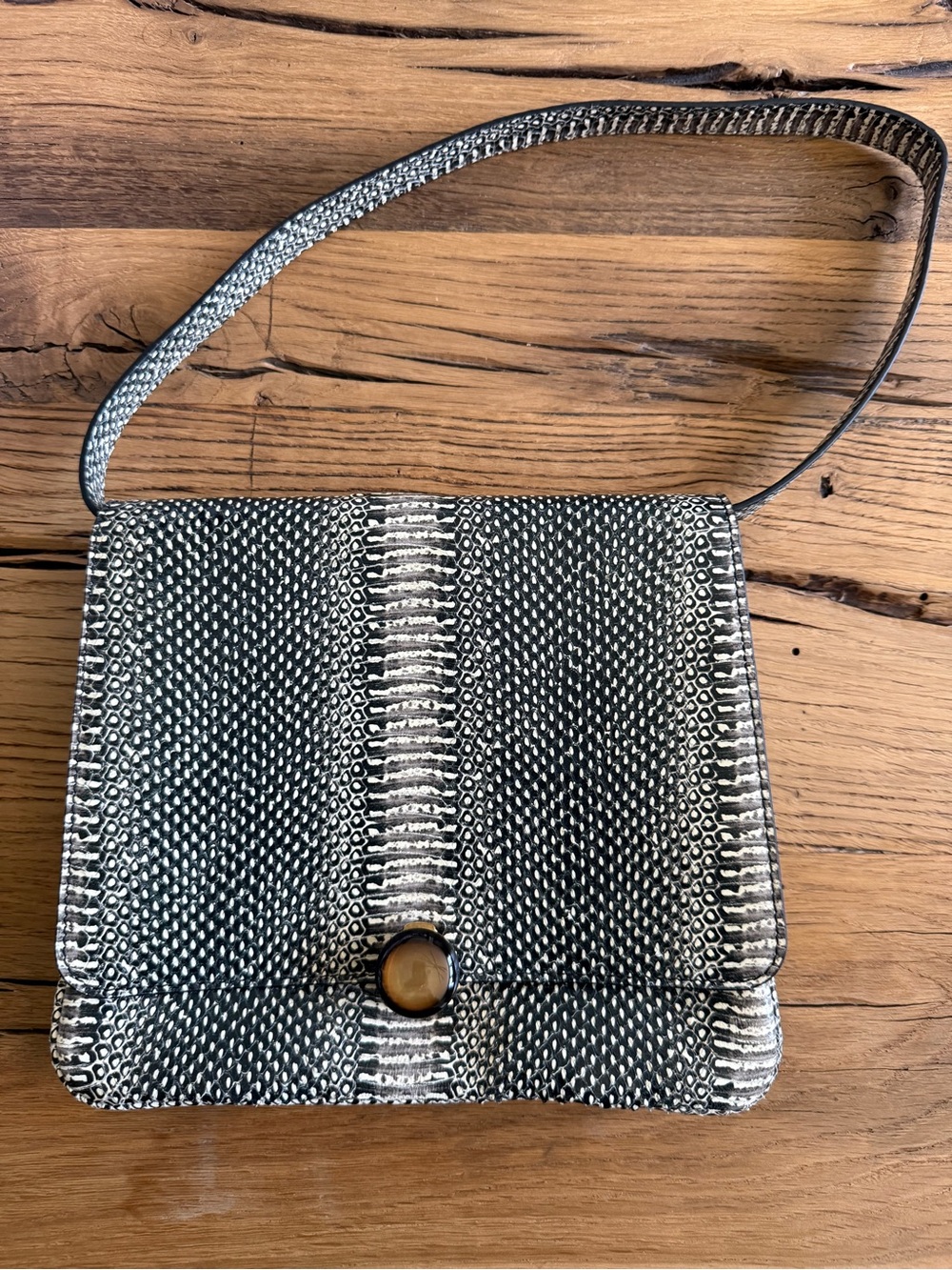 By Far Margot Snake Print Leather